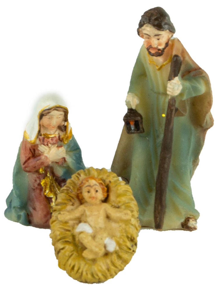 Tolle Weihnachtskrippe Gersdorf inkl. 11-tlg. Figurensatz K 111, Maße Krippe: ca. 30 x 11 x 14 cm